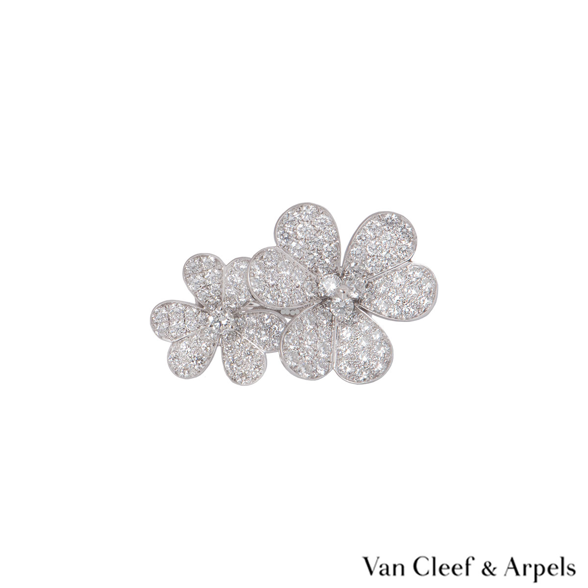 Van Cleef & Arpels White Gold And Diamond Flora Ring VCARB67500 | Rich ...